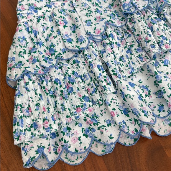 LoveShackFancy Marquise Ditsy Floral Print Mini Dress Cottagecore Lace Size 6 - Picture 9 of 9